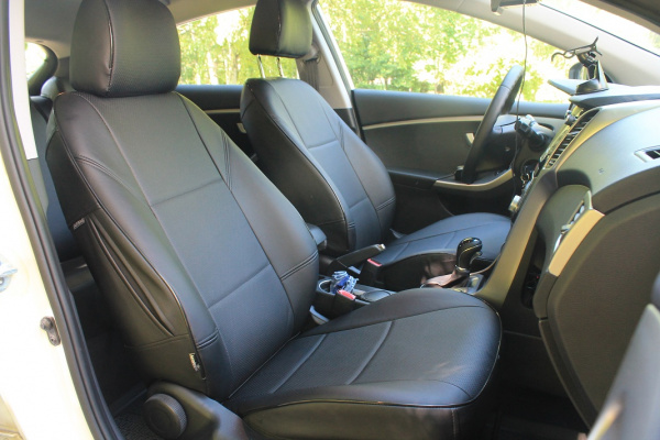Чехлы на сиденья Ford Fiesta Mk6 (2008-2013) чёрная перфорированная экокожа (5D) BM Classic P03-E03-E01-99-172-10 - Фото 11