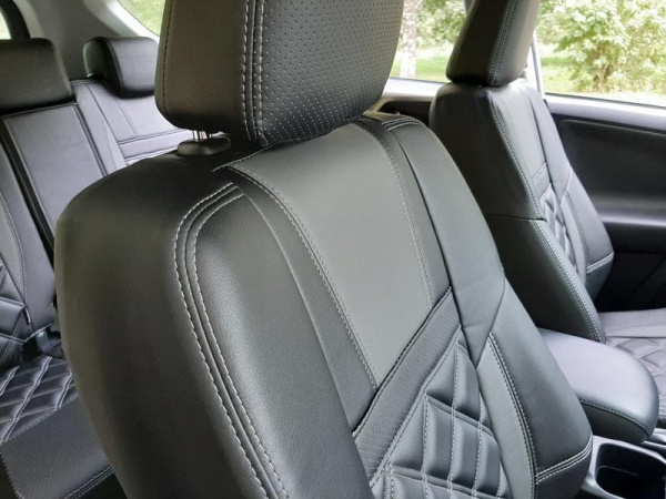 Чехлы на сиденья Toyota RAV4 (2012–2019) экокожа MAXIMUM (вариант №3) - Фото 6