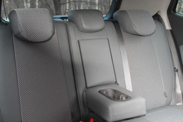 Чехлы на сиденья для Skoda Rapid 2012-2020 + ACTIVE серый велюр с экокожей BM T08-E23-E21-99-1-0-584-51 - Фото 4