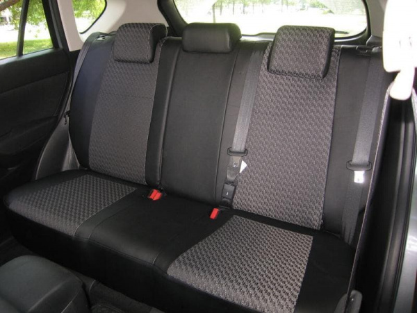 Чехлы для сидений Mitsubishi Colt VI (Z30) (2002-2012) серый жаккард с экокожейВсе BM J07-E03-E01-99-1-1-406-10 - Фото 4