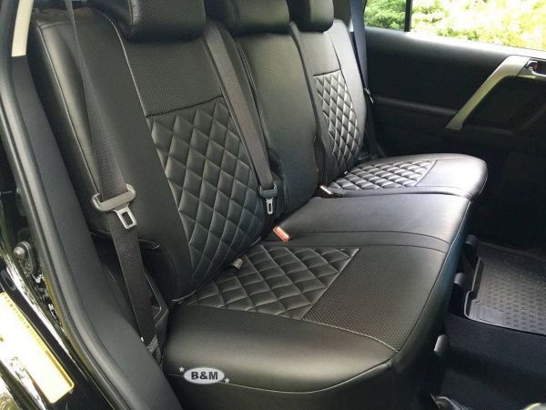 Чехлы для сидений Mazda 6 (GG) (2002-2008) чёрная экокожа (хэтч. и универсал) BM Romb E03-E03-E01-11-1-0-382-50 - Фото 4