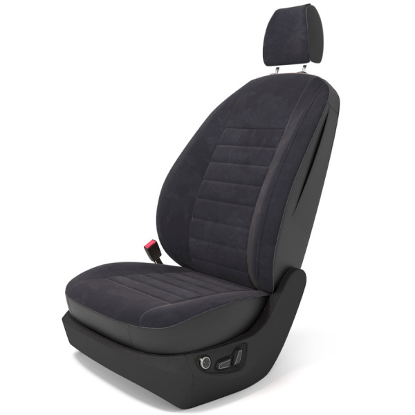Чехлы на сиденья Chevrolet Lacetti Седан (Comfort, Optimum) алькантара серая BM A23-A23-E01-13-1-1-122-15 - Фото 1