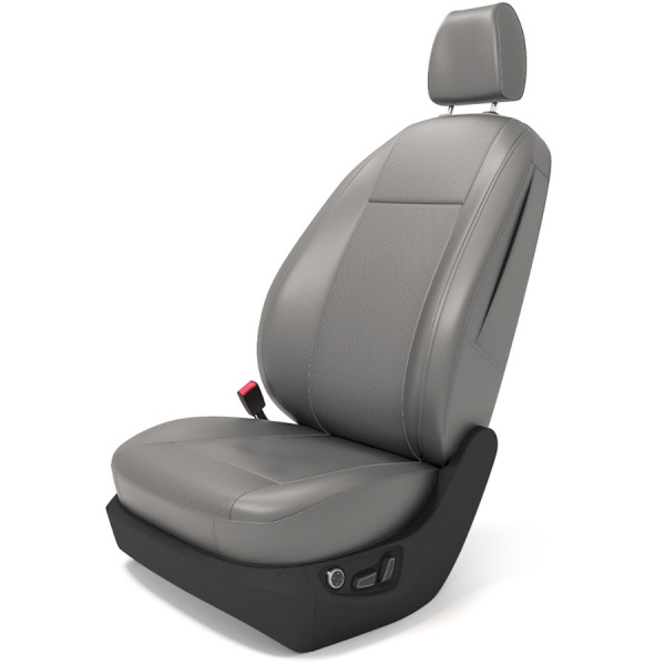 Чехлы на сиденья Nissan Terrano 3 (D10) (2014-нв) (Privilege+Luxe с пак. Безопасность) серая перфорированная экокожа BM P26-E26-E24-99-K-1-522-81 - Фото 1