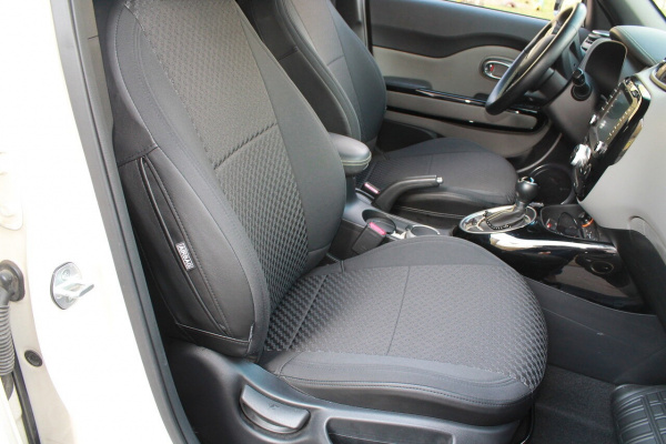 Чехлы на сиденья Toyota Fielder (Королла) черный жаккард с экокожей BM X01-T17-E01-99-1-0-618-10X - Фото 3