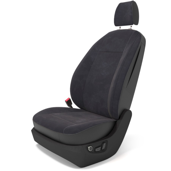 Чехлы на сиденья Nissan Tiida хэтчбек (2004-2015) Comfort ) алькантара темно серая BM A23-A23-E01-99-1-1-460-80 - Фото 1
