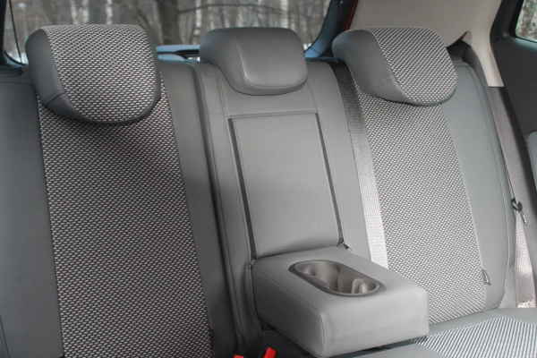 Чехлы на сиденья Lada Granta Рестайлинг (2018-н. в.) серый велюр с экокожей BM T08-E23-E21-99-1-0-156-12X - Фото 4