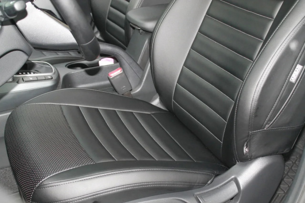 Чехлы для сидений Nissan Almera Classic (2006-2013) чёрная экокожа Horizont BM E03-E03-E01-13-430-12 - Фото 6