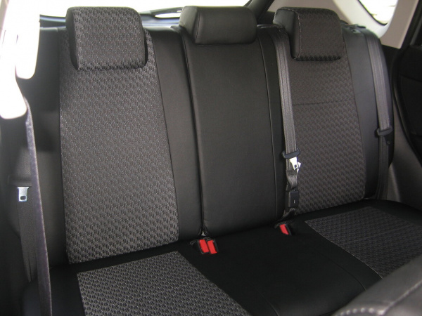 Чехлы на сиденья Toyota Fielder серый жаккард с экокожей BM J07-E03-E01-99-1-0-618-10X - Фото 2
