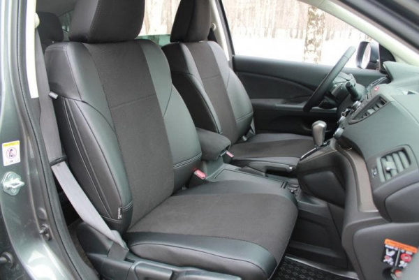 Чехлы для сидений Mazda CX-5 (2011-2015) (Direct/Drive) чёрный велюр с экокожей BM X04-E03-E01-99-1-0-390-30 - Фото 4