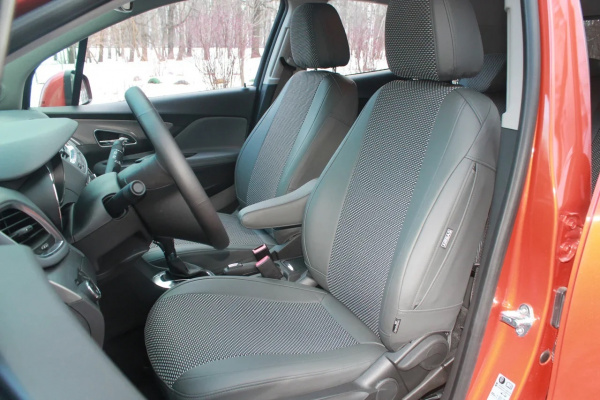 Чехлы на сиденья Toyota Fielder серый велюр с экокожей BM T08-E23-E21-99-1-0-618-10X - Фото 1