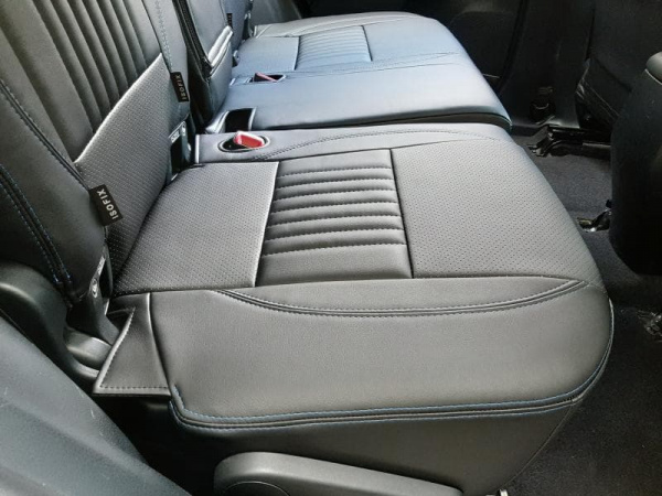 Чехлы для сидений для Toyota RAV4 (2018–нв) экокожа комбинированная MAXIMUM (вариант №4) - Фото 6