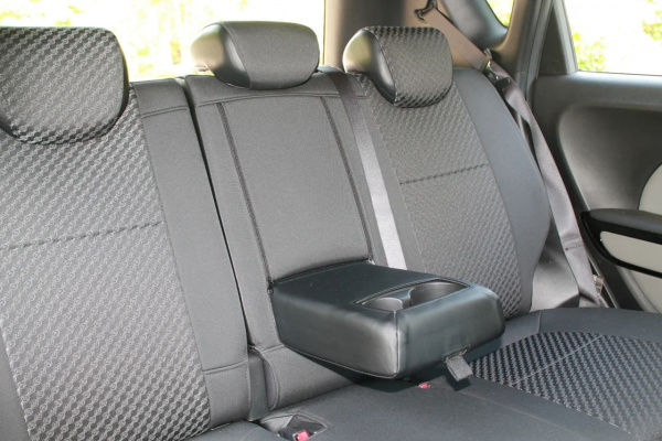 Чехлы на сиденья Fiat Sedici (2005-2014) черный жаккард с экокожей BM X01-T17-E01-99-1-0-600-10Z - Фото 4