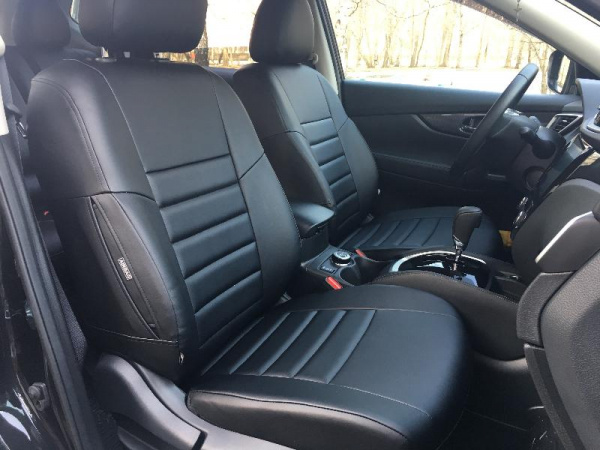 Чехлы на сиденья Nissan X-Trail 3 Рестайл (2017-нв) серый жаккард с экокожей BM J07-E03-E01-99-1-0-470-10 - Фото 7