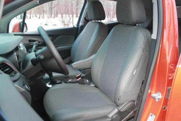 Чехлы для сидений Honda CRV 4 (2012-2015) серый велюр с экокожей BM T08-E23-E21-99-1-0-238-00 - Фото 1