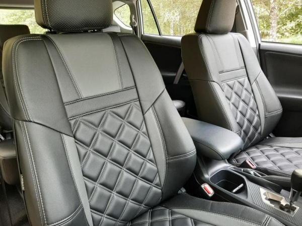 Чехлы на сиденья Toyota RAV4 (2012–2019) экокожа MAXIMUM (вариант №3) - Фото 3