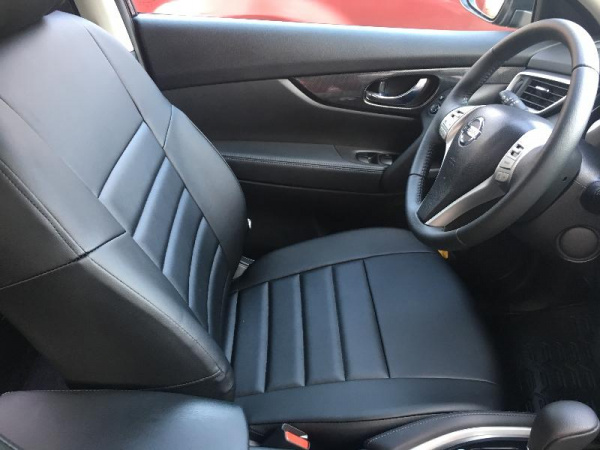 Чехлы на сиденья Nissan X-Trail 3 Рестайл (2017-нв) серый жаккард с экокожей BM J07-E03-E01-99-1-0-470-10 - Фото 5